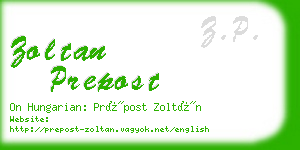 zoltan prepost business card